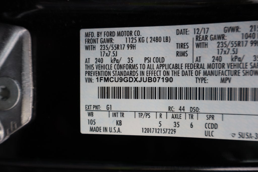 2018 Ford Escape SE