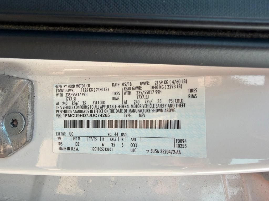 2018 Ford Escape SEL