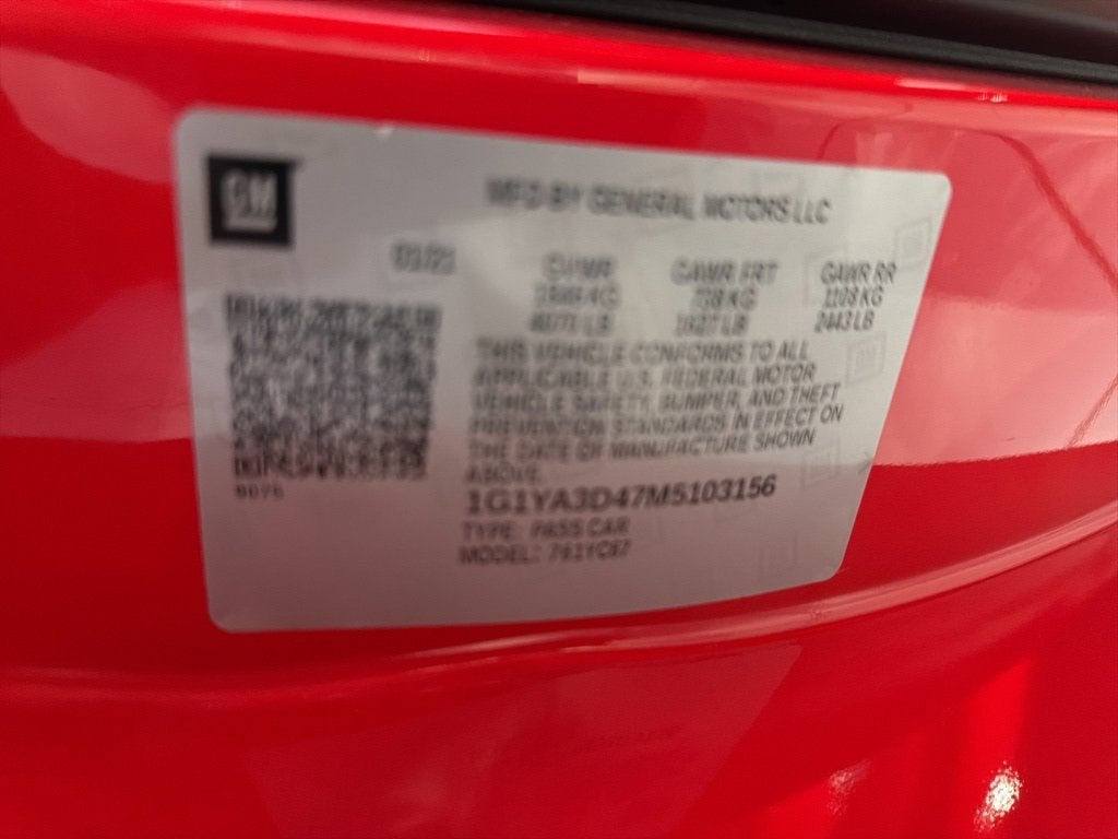 2021 Chevrolet Corvette Stingray 1LT