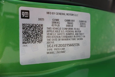 2026 Chevrolet Corvette Z06 2LZ