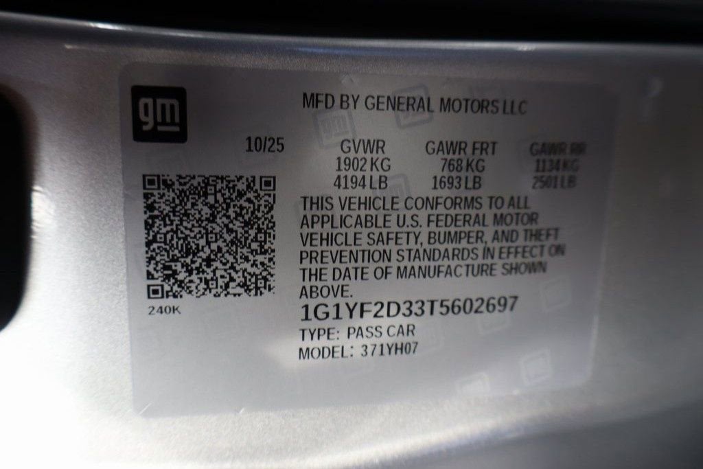 2026 Chevrolet Corvette Z06 3LZ