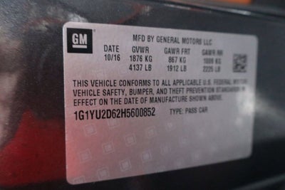 2017 Chevrolet Corvette Z06 Z06 3LZ