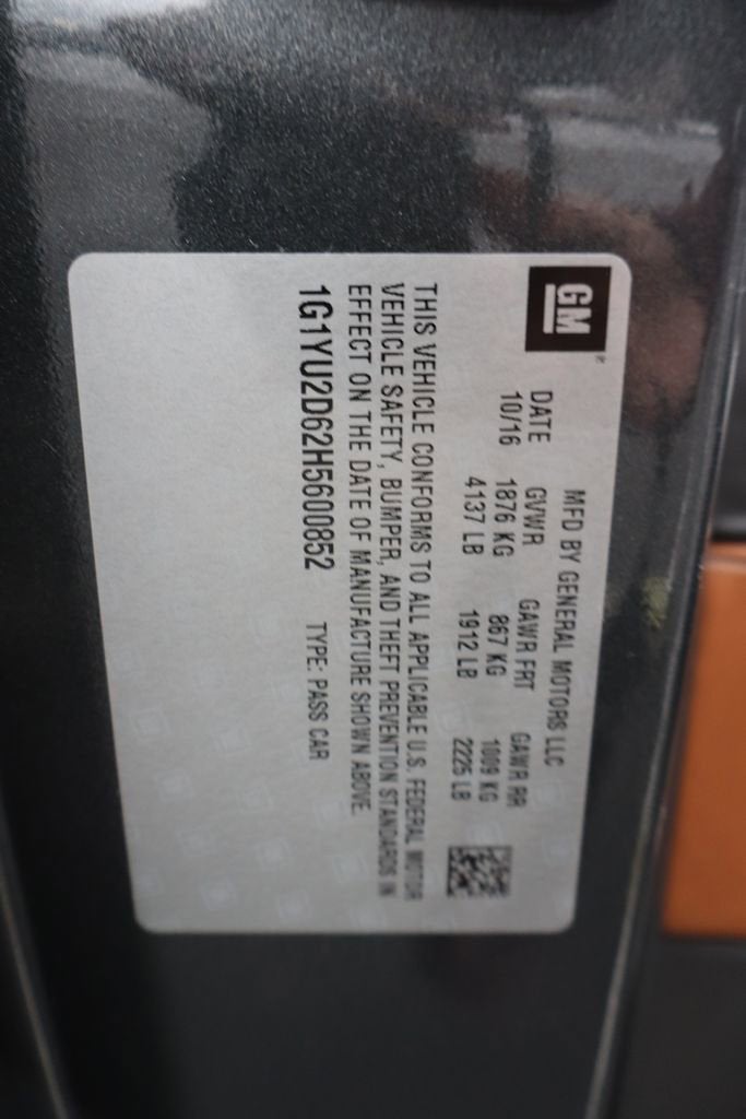 2017 Chevrolet Corvette Z06 Z06 3LZ