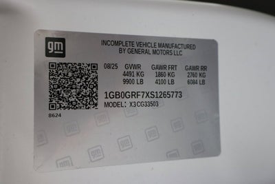 2025 Chevrolet Express Cutaway 3500 1WT