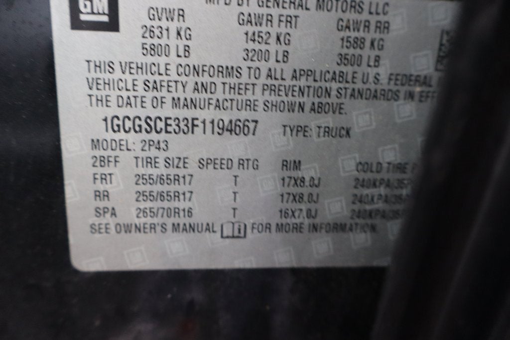 2015 Chevrolet Colorado 2WD Z71