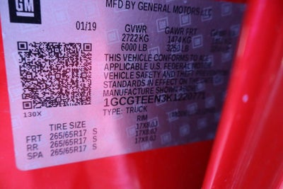 2019 Chevrolet Colorado 4WD ZR2