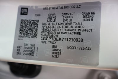 2026 Chevrolet Colorado WT