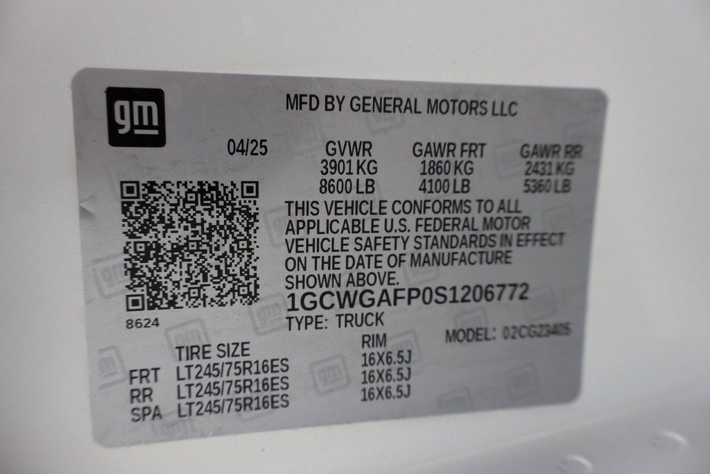 2025 Chevrolet Express Cargo 2500 WT