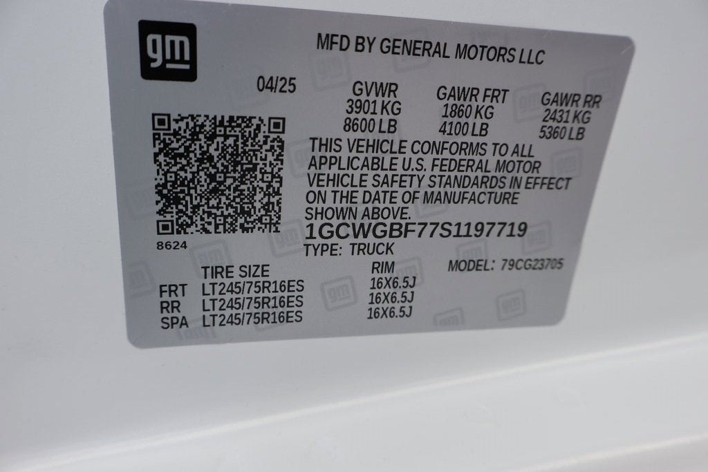 2025 Chevrolet Express Cargo 2500 WT