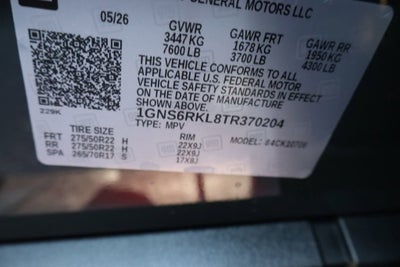 2026 Chevrolet Tahoe RST