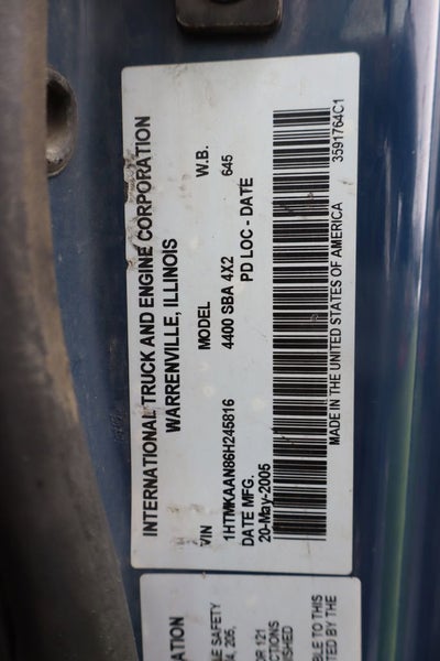 2006 INTERNATIO 4400 SBA Base