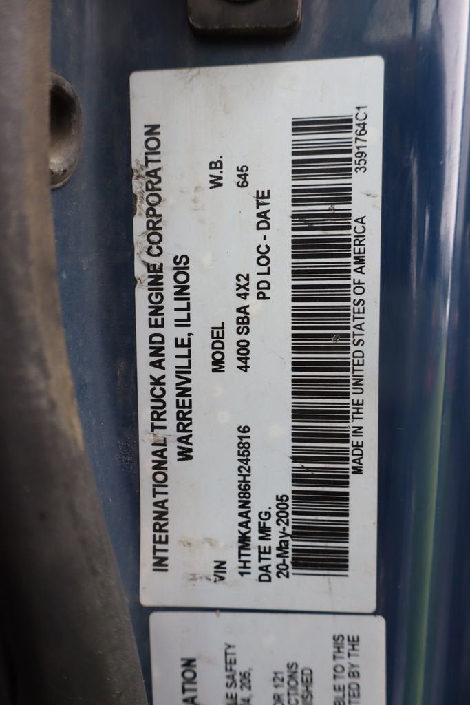 2006 INTERNATIO 4400 SBA Base