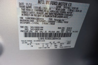 2012 Lincoln MKS Base