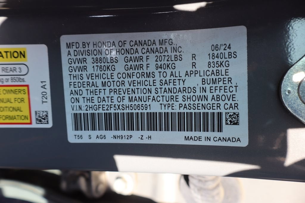 2025 Honda Civic Sedan Sport