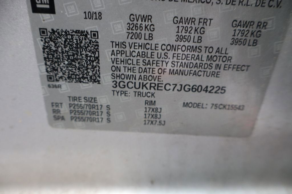 2018 Chevrolet Silverado 1500 LT