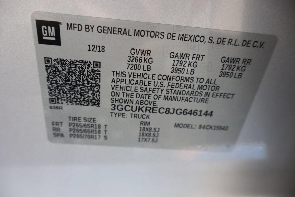 2018 Chevrolet Silverado 1500 LT