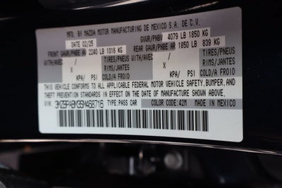 2025 Mazda Mazda3 Sedan 2.5 S Select Sport