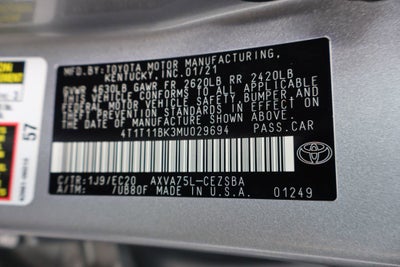 2021 Toyota Camry SE
