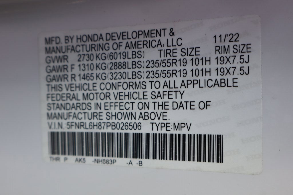 2023 Honda Odyssey Touring