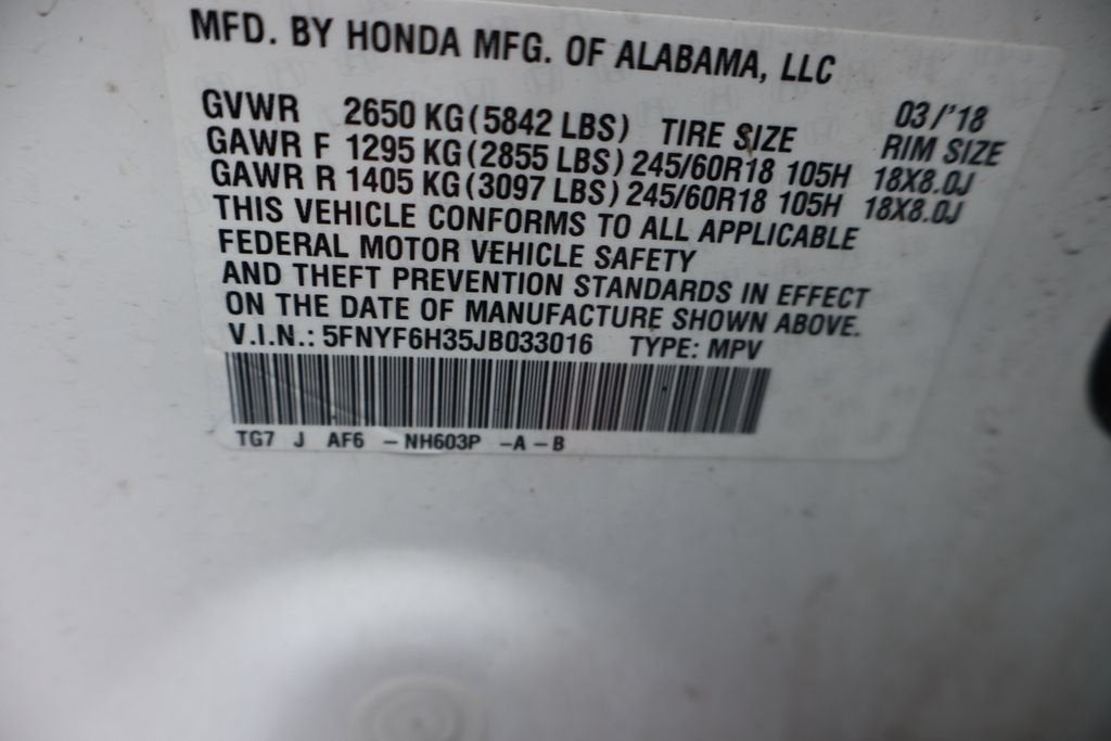 2018 Honda Pilot EX
