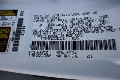 2012 Toyota Tundra 4WD Truck Grade