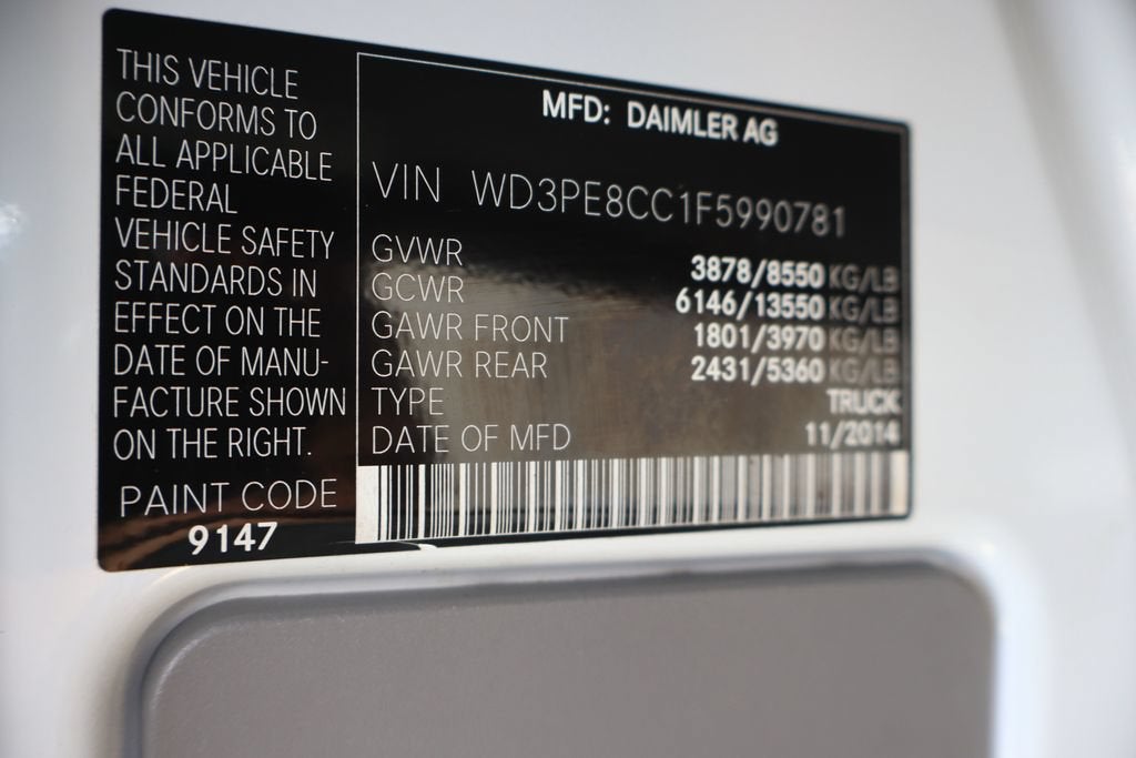 2015 Mercedes-Benz Sprinter Cargo Vans EXT
